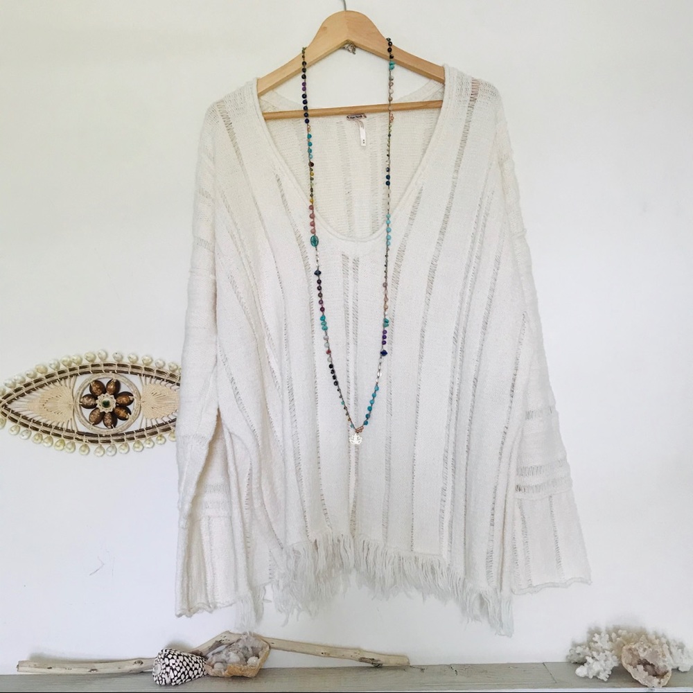 Free People Pullover V Neck Sweater Size (M)